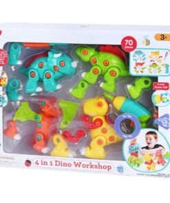 Playgotoys ของเล่นเสริมพัฒนาการ ชุดประกอบหุ่น4ไดโนซอร์(2058)