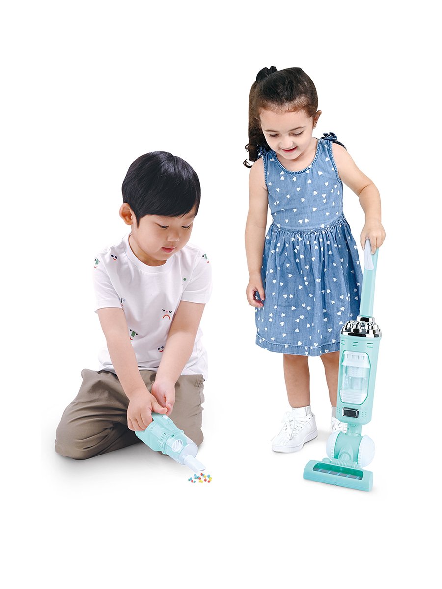 Playgotoys ของเล่นเสริมพัฒนาการ เครื่องดูดฝุ่นแบบตั้งตรงและแบบมือถือ - สีฟ้า - 7 ชิ้น (PG-3851) - Image 3