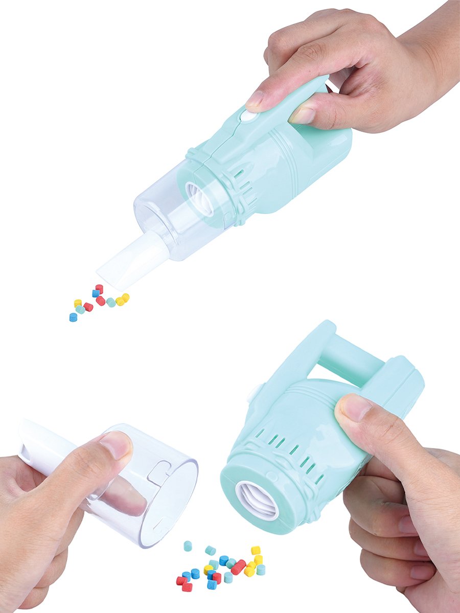 Playgotoys ของเล่นเสริมพัฒนาการ เครื่องดูดฝุ่นแบบตั้งตรงและแบบมือถือ - สีฟ้า - 7 ชิ้น (PG-3851) - Image 7