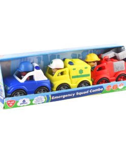 Playgotoys ของเล่นเสริมพัฒนาการ ชุดคอมโบ รถกู้ภัย (รถพยาบาล รถดับเพลิง รถตำรวจ) พร้อมฟิกเกอร์(9417)