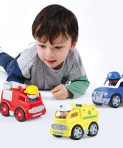 Alternative view of Playgotoys ของเล่นเสริมพัฒนาการ ชุดคอมโบ รถกู้ภัย (รถพยาบาล รถดับเพลิง รถตำรวจ) พร้อมฟิกเกอร์(9417)